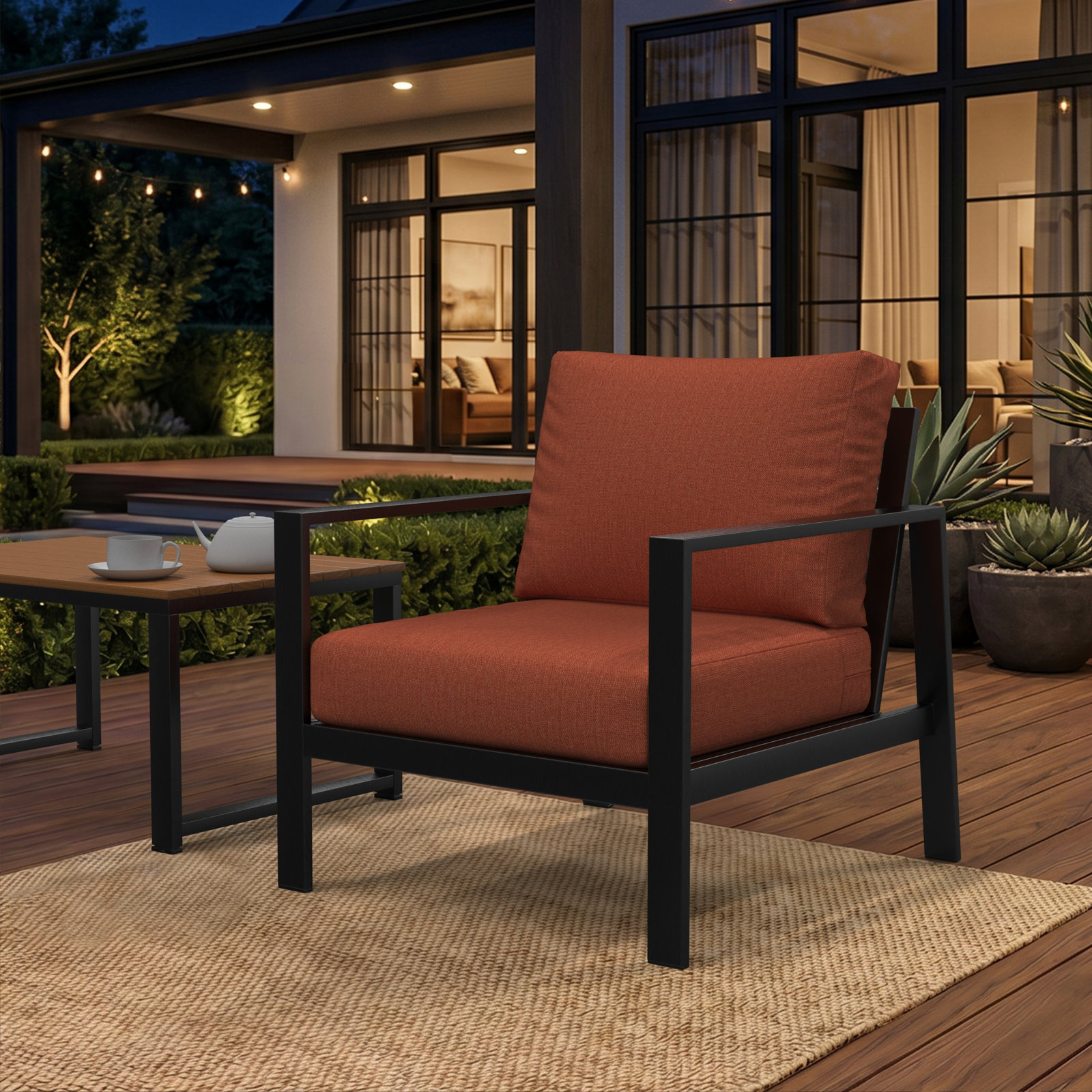 Lani 24" Sunbrella® Seat and Back Cushion, Sunbrella® Play Adobe