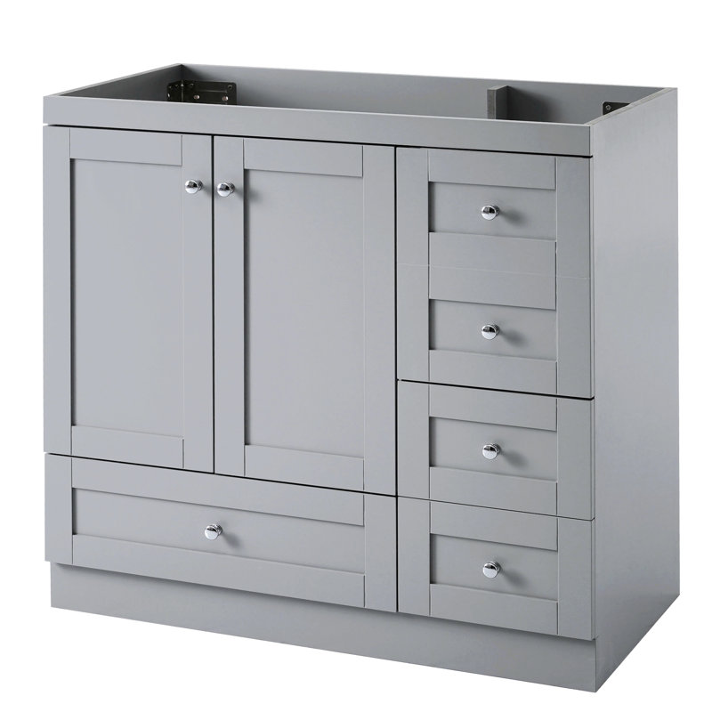 Base de meuble-lavabo 17,7 po Rimmert seulement, Gris