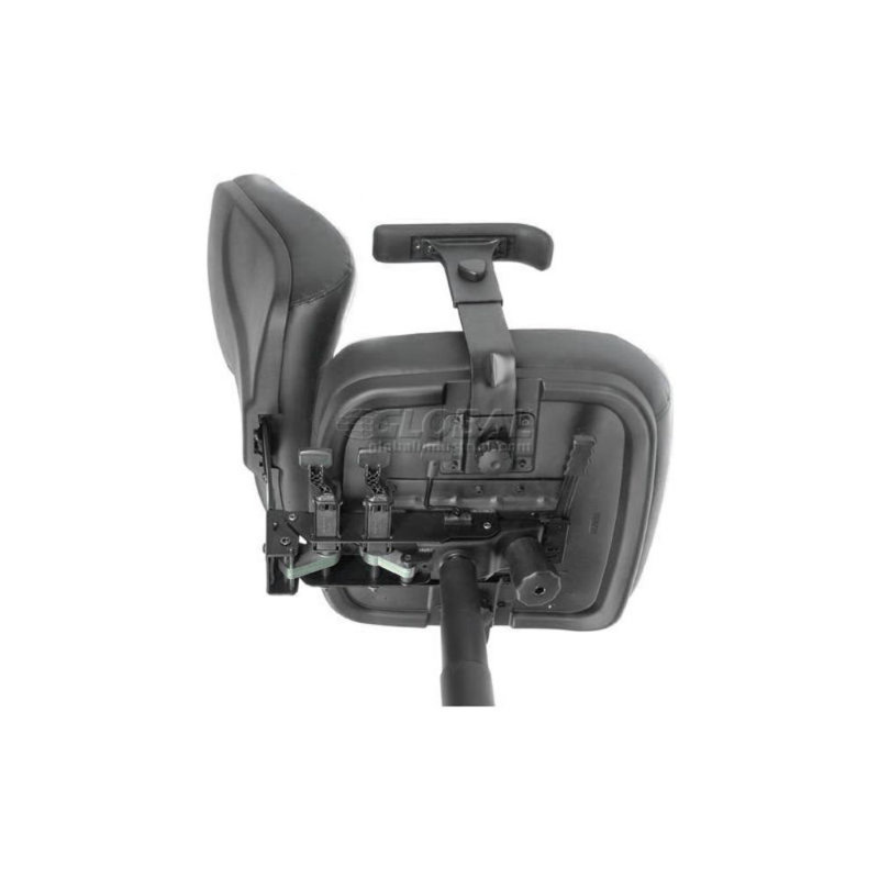 Interion Office Chair With High Back & Adjustable Arms, Leather, Black