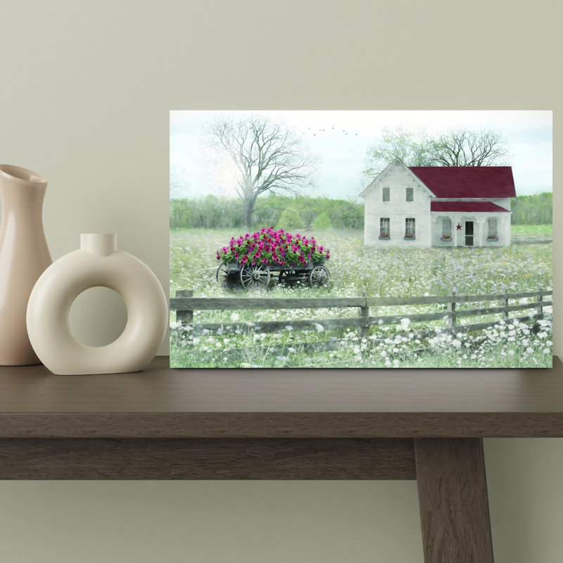 «The Wagon's Gift», impression d'art fantaisiste moderne, paysage de cheval, H 12 po x l 18 po