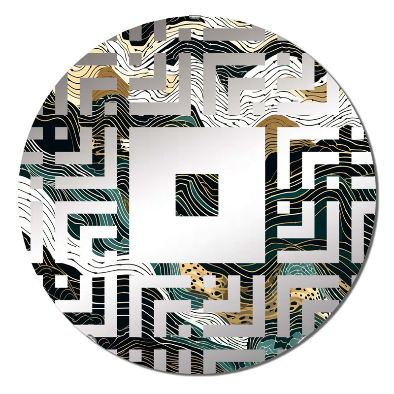 Mertztown - Miroir mural carré, 23,6 po x 23,6 po