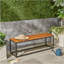 Banc industriel en bois et métal Jeco-869060314