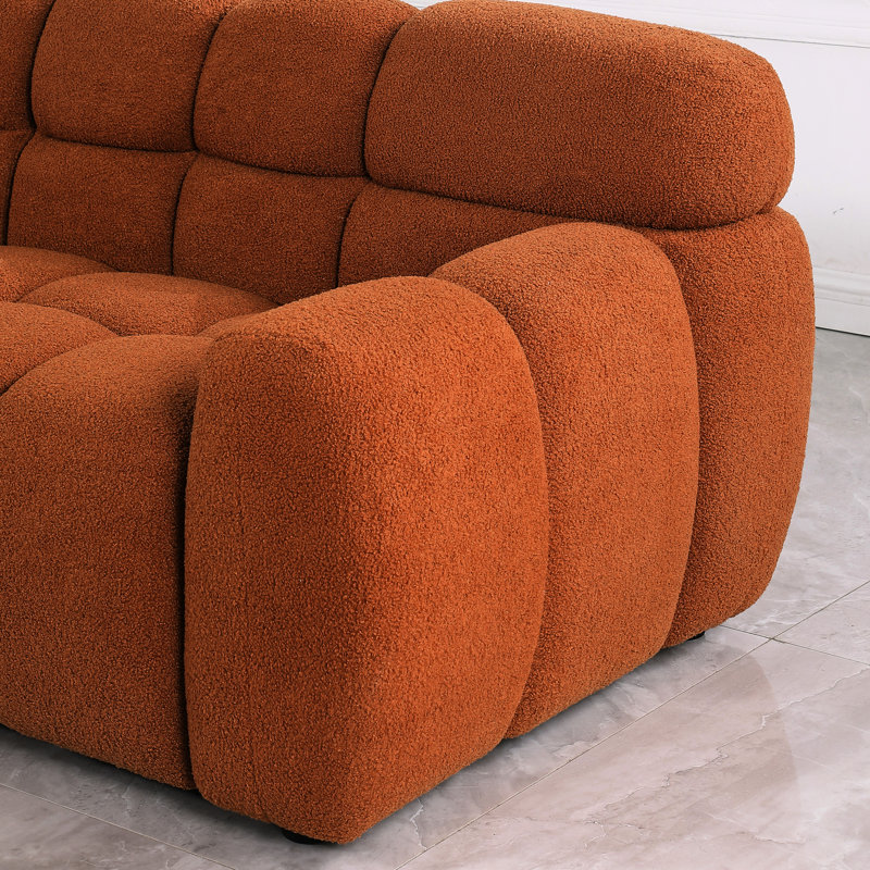 Guimauve 2 places avec boucle brune, convient à un décor de style maison, place