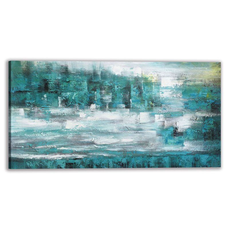 Abstrait forêt, peinture sur toile tendue