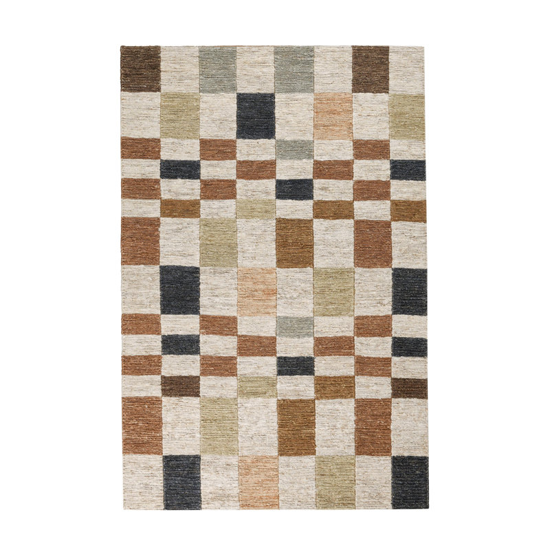 Tapis multicolore en jute tissé à la main Soumak, Rectangle 9 pi x 12 pi