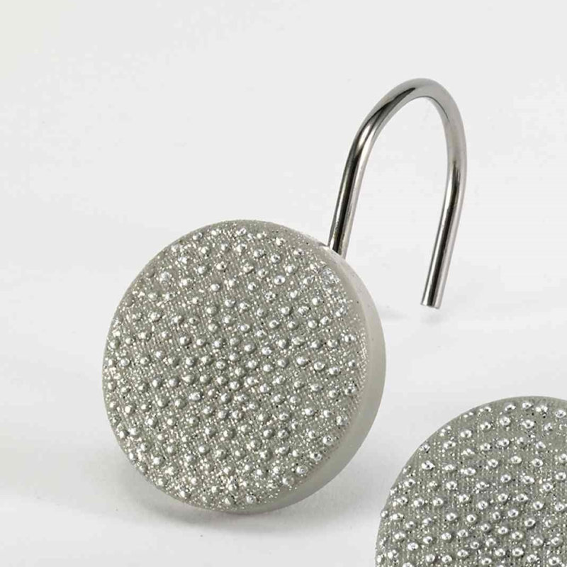 Dotted Circles Bath Shower Curtain Hooks