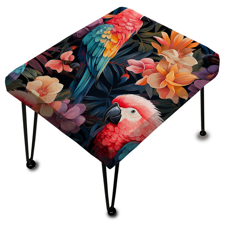 Parrot Haven Tropical Pattern - Tropical Rectangle Ottoman