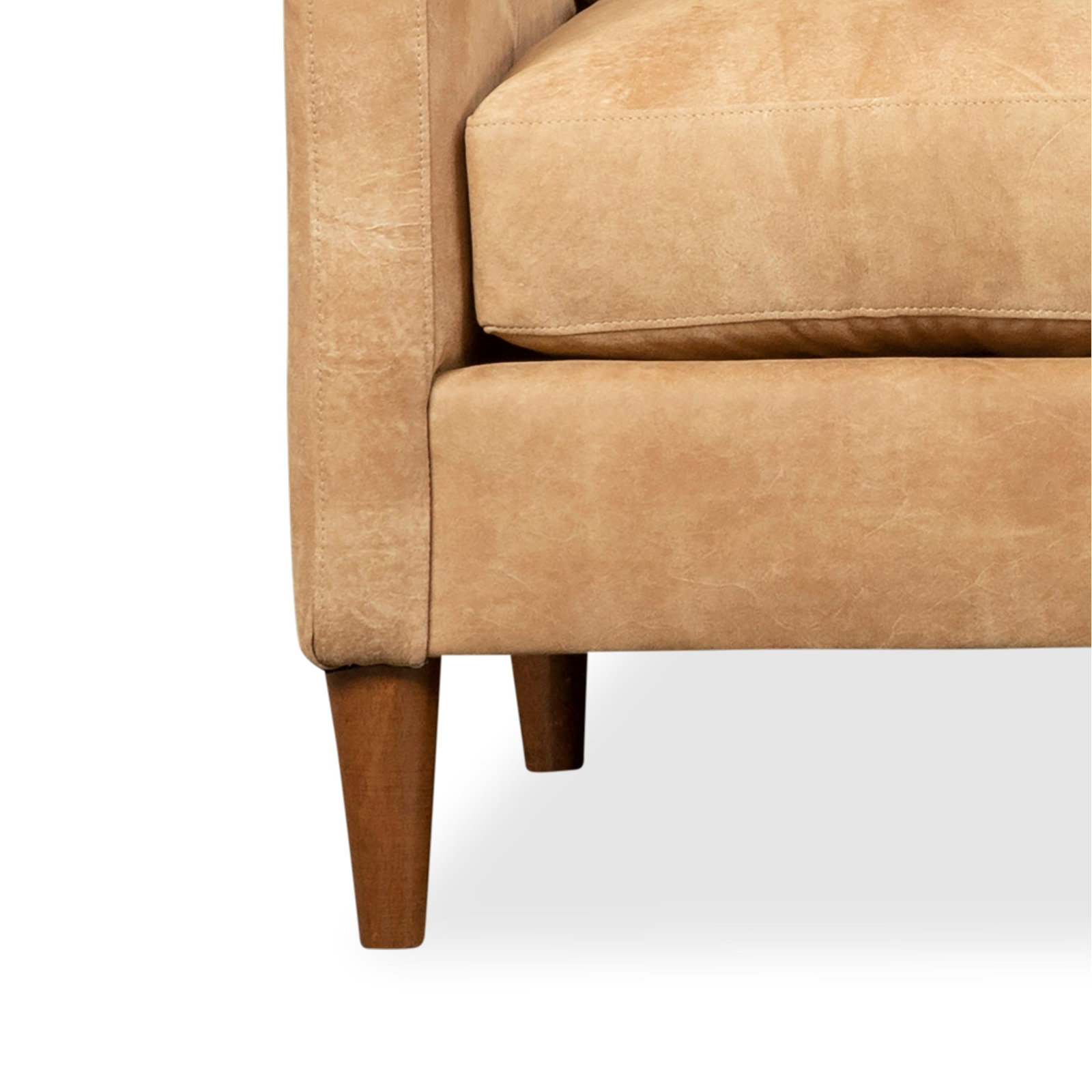 Clifford 73" Genuine Leather Custom Studio Sofa, Stallone Aztec Sunrise Genuine Leather