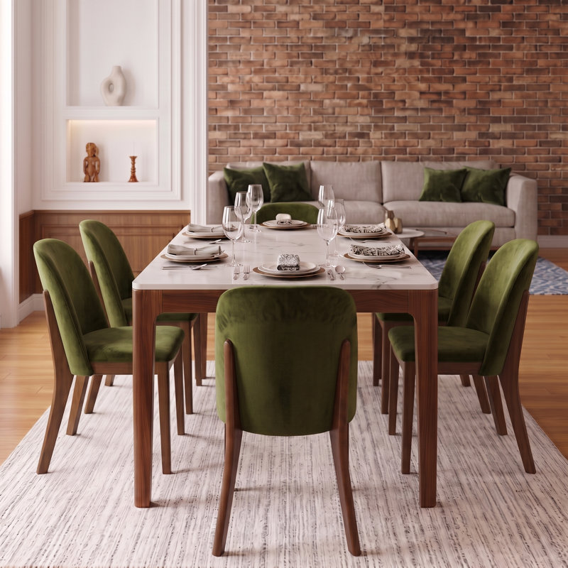 Chaise Bargman, Velours vert