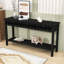 Console avec 3 tiroirs et pieds en sapin massif-2041578802