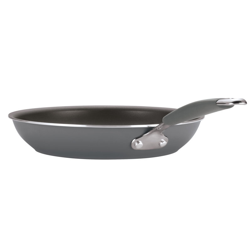 Rachael Ray Cucina Nonstick Cookware Pots and Pans Set, Includes Cooking Utensils, 10 Piece, Sea Salt Gray