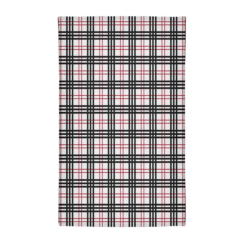 Tapis noir / blanc à carreaux, Rectangle 3 pi x 5 pi