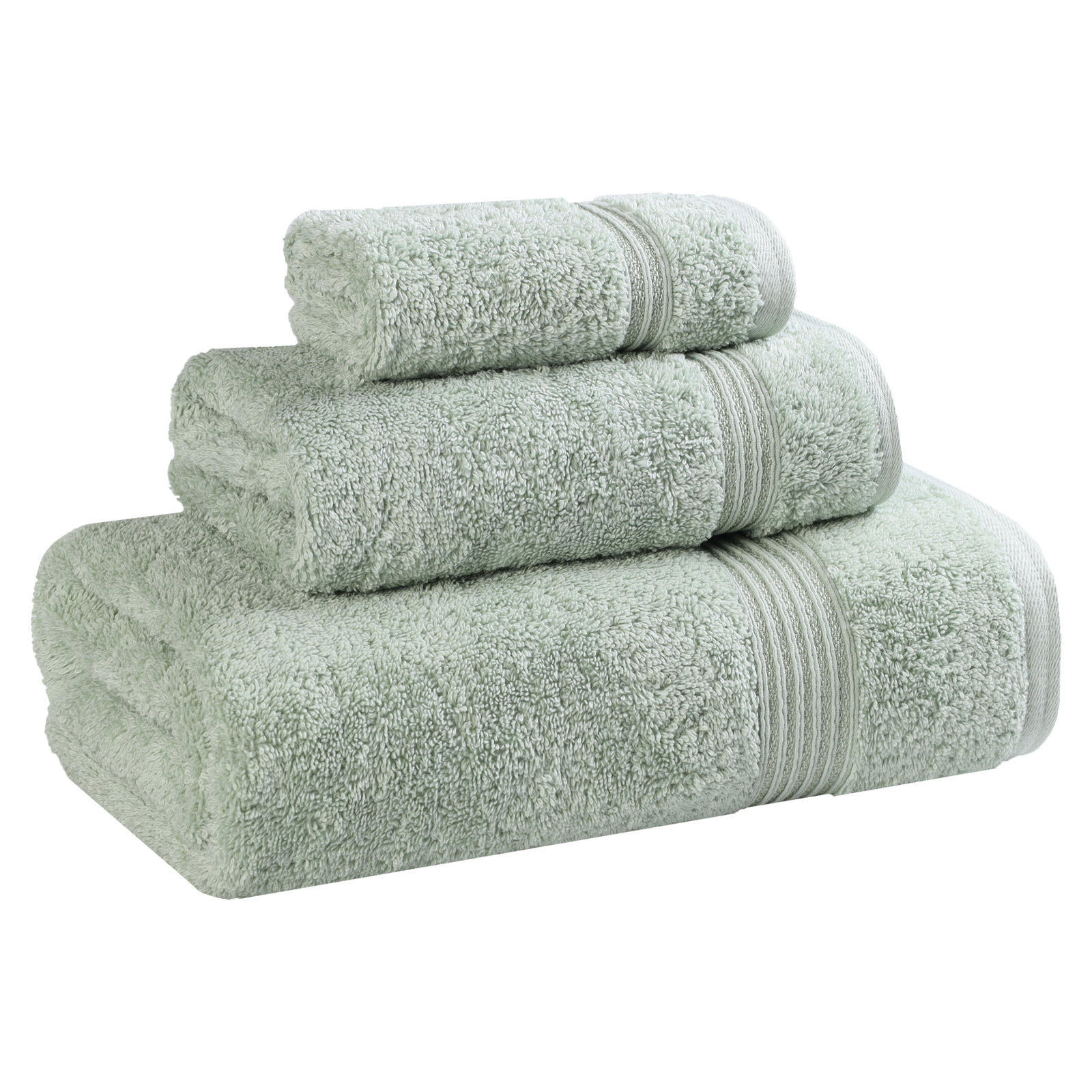 Oleg 3-Piece Egyptian Cotton Towel Set, Sage