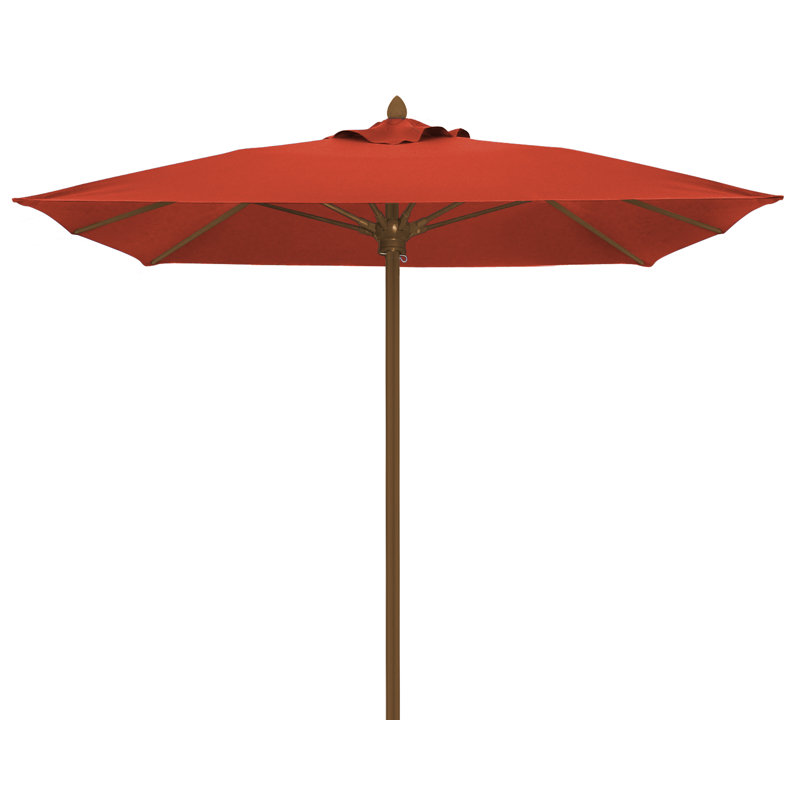 Parasol de marché carré 6 pi Prestige, Sunbrella® terre cuite, Bronze champagne