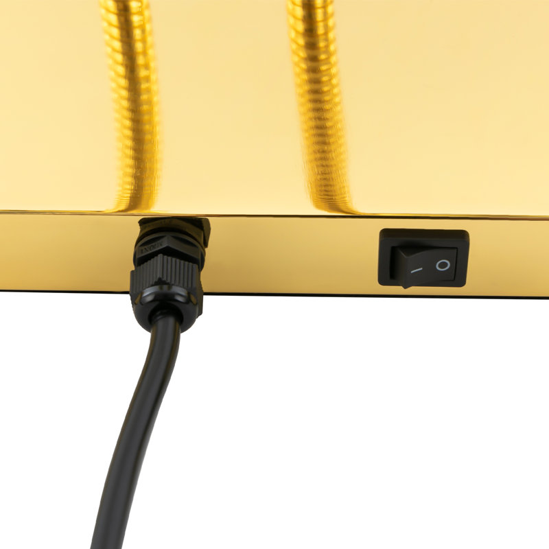 Lampe chauffante 500 W à 2 têtes, Or