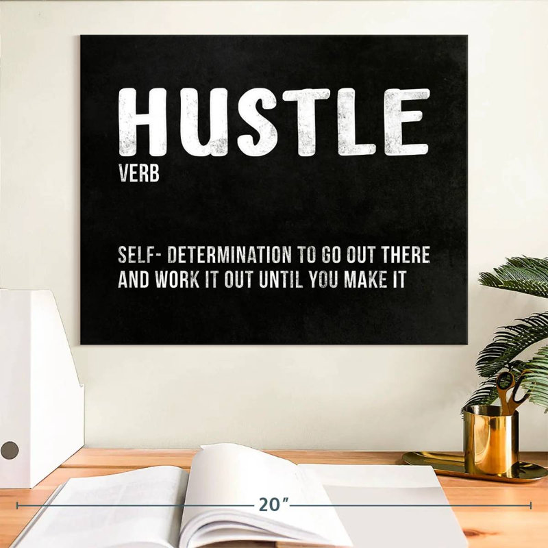 " Hustle Definition " by HustleBroIllustrations, 12" H x 15" W x 1.25"' D
