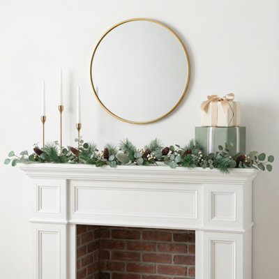 72" Artificial Frosted Pine Garland
