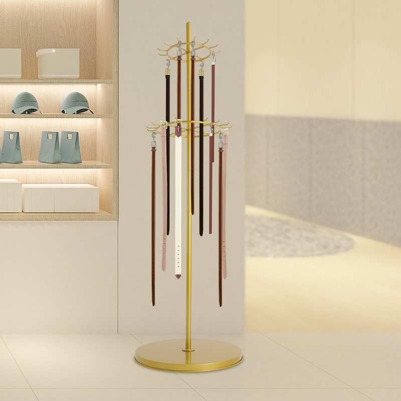 Donivin Metal Tie & Belt Rack, Gold