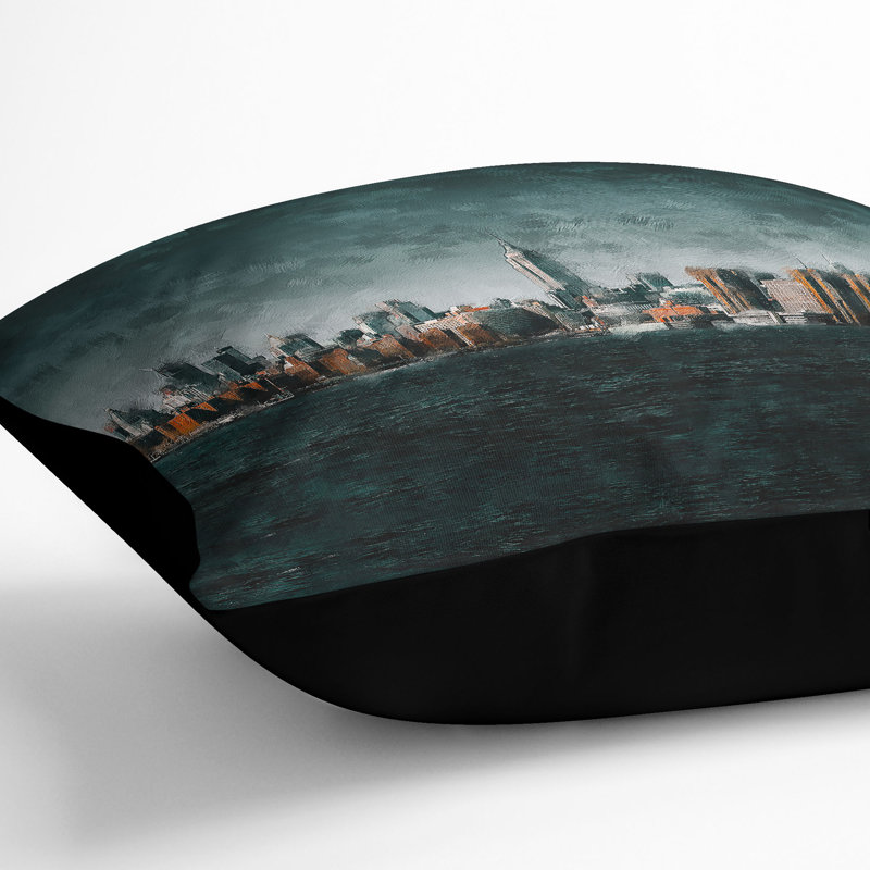 Square Throw Cushion, Black, 55cm H x 55cm W x 20cm D