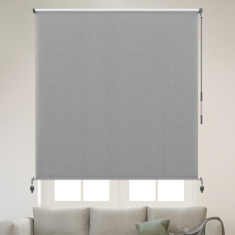Semi Sheer Roller Shade, 72"W x 96"L, Light Gray