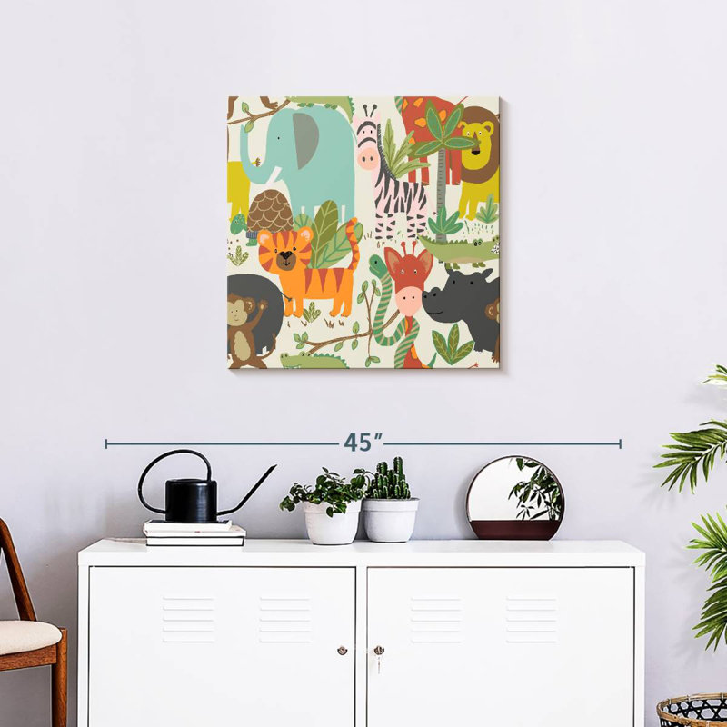 Ashelle Jungle Party, 24" H x 24" W