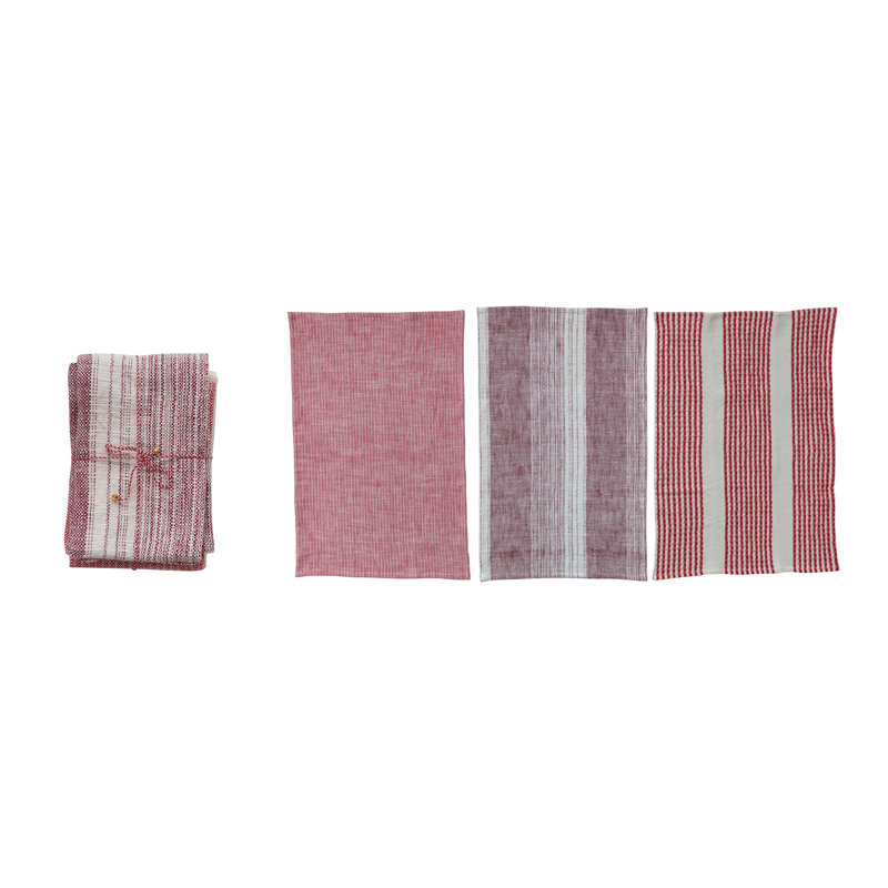 3-Piece Woven Patterned Tea Towels