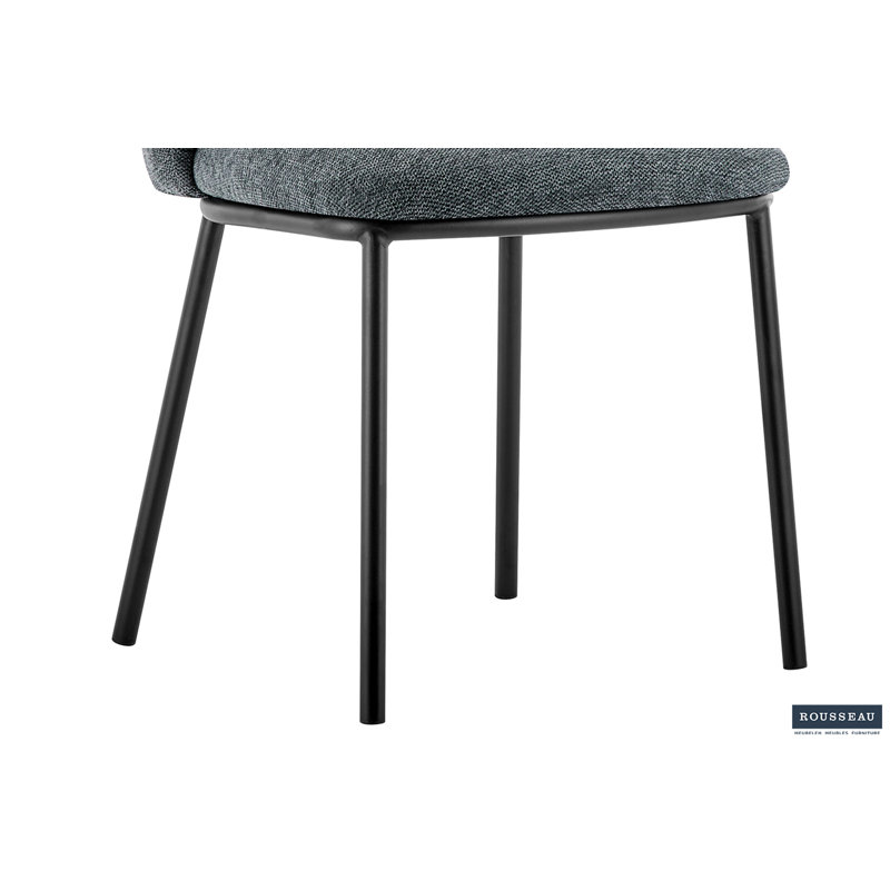 Arthur Upholstered Dining Chair, Dark Grey