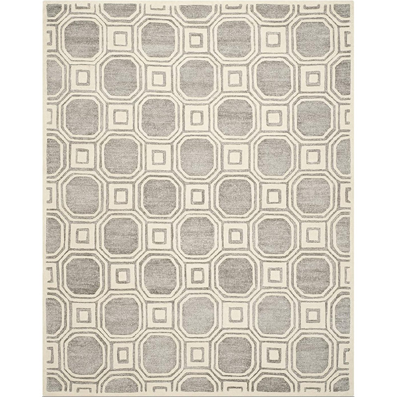 Trakia Hand Tufted Performance Geometric Rug, Rectangle 8' x 10'