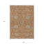 Tapis extérieur lavable floral ivoire et noir 9 pi x 12 pi cuivre