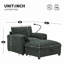 Fauteuil d'appoint en tissu chenille avec repose-pieds de rangement, support de téléphone réglable, chargeur USB, poches de rangement latérales-1045064896