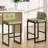 Sturdy Modern Low-Back Counter Height Bar Stools with Metal Frame and Faux Leather Upholstery-1014882651