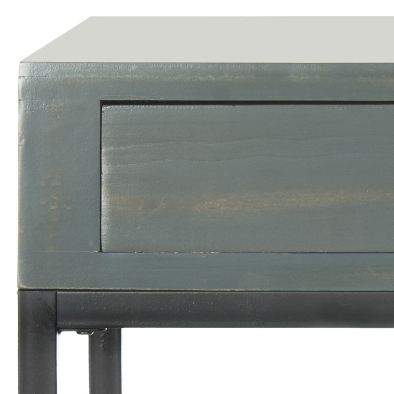 Evangelyne Solid Wood End Table with Storage