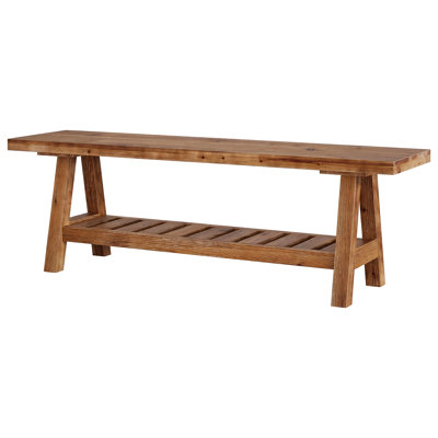 55.12" Solid Wood Dining Bench