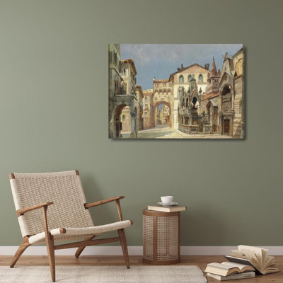 "Scagliergräber in Verona" by  Anton Brioschi - Gallery Wrap Canvas Wall Art