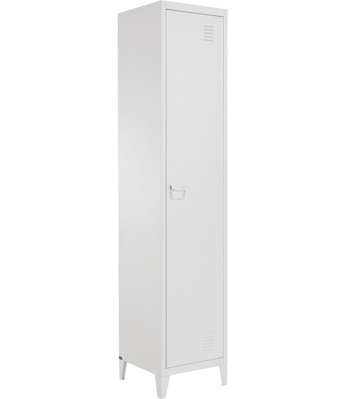 Carline Metal Tall Bathroom Cabinet, White