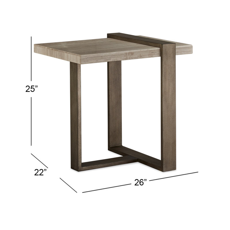Rectangular Cocktail Table With End Table, 2 Pieces: Coffee Table, End Table