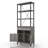 Elm 73.6"H Wood Storage Bookcase with Drawers