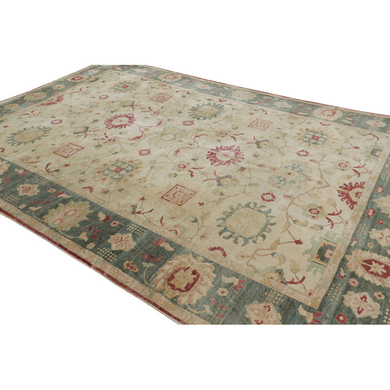 Rug & Kilim’S Sultanabad Style Rug In Beige And Red With Floral Patterns