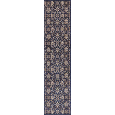 Hand-Knotted High-Quality Blue Runner