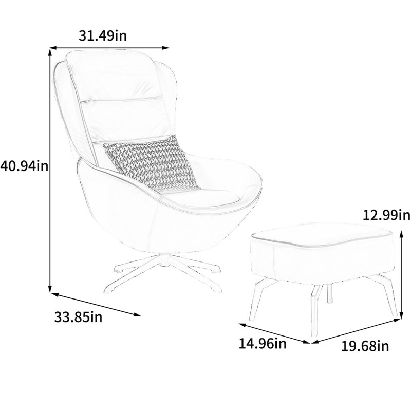 Fauteuil inclinable ergonomique en similicuir, Beige