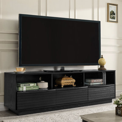 Meuble télé 63 po Mid-Century pour téléviseurs de 75 po ou moins
