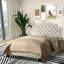 Lit rembourré en lin avec tête de lit réglable et capitonnage à boutons-916430443-916430447