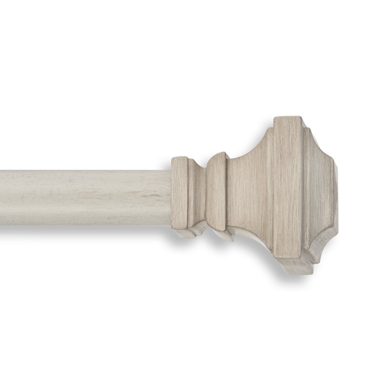 Cambria Designer Series Farmhouse Homestead Square 1 1/8 po de diamètre Ensemble de tiges de longueur fixe, Blanc