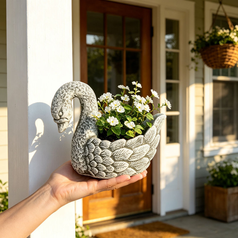 Jardinières Swan, Gris
