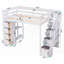 Lit mezzanine simple avec rangement - aucun sommier nécessaire, robuste et amp; Spacieux-1279185908