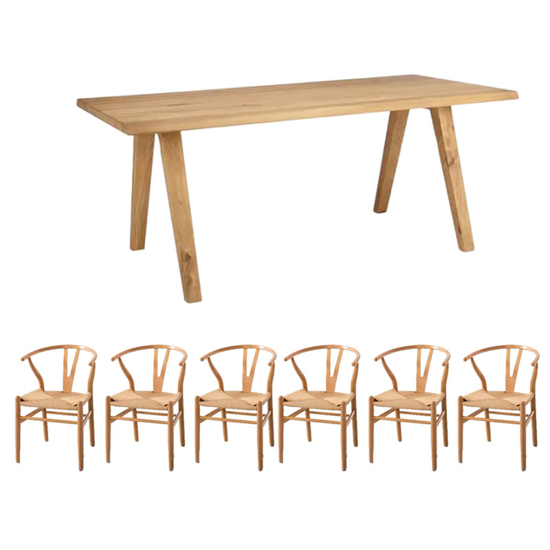Rectangular Dining Set, H 29,53 po x L 70,87 po x l 31,5 po