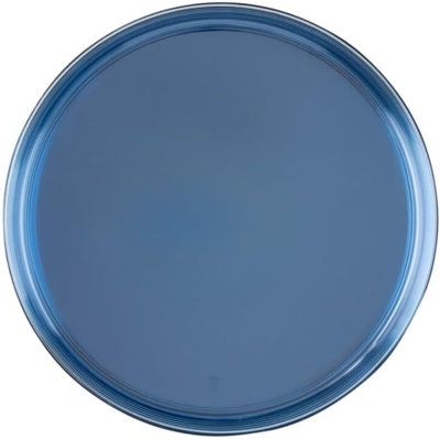 5.5" Dessert Plates and 8" inch Salad Plates Round Blue Transparent Plastic Plates