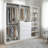 White Freestanding Walk in Wood Closet System