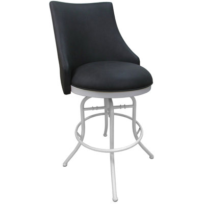 Rabita Swivel Upholstered Counter Stool with Metal Frame