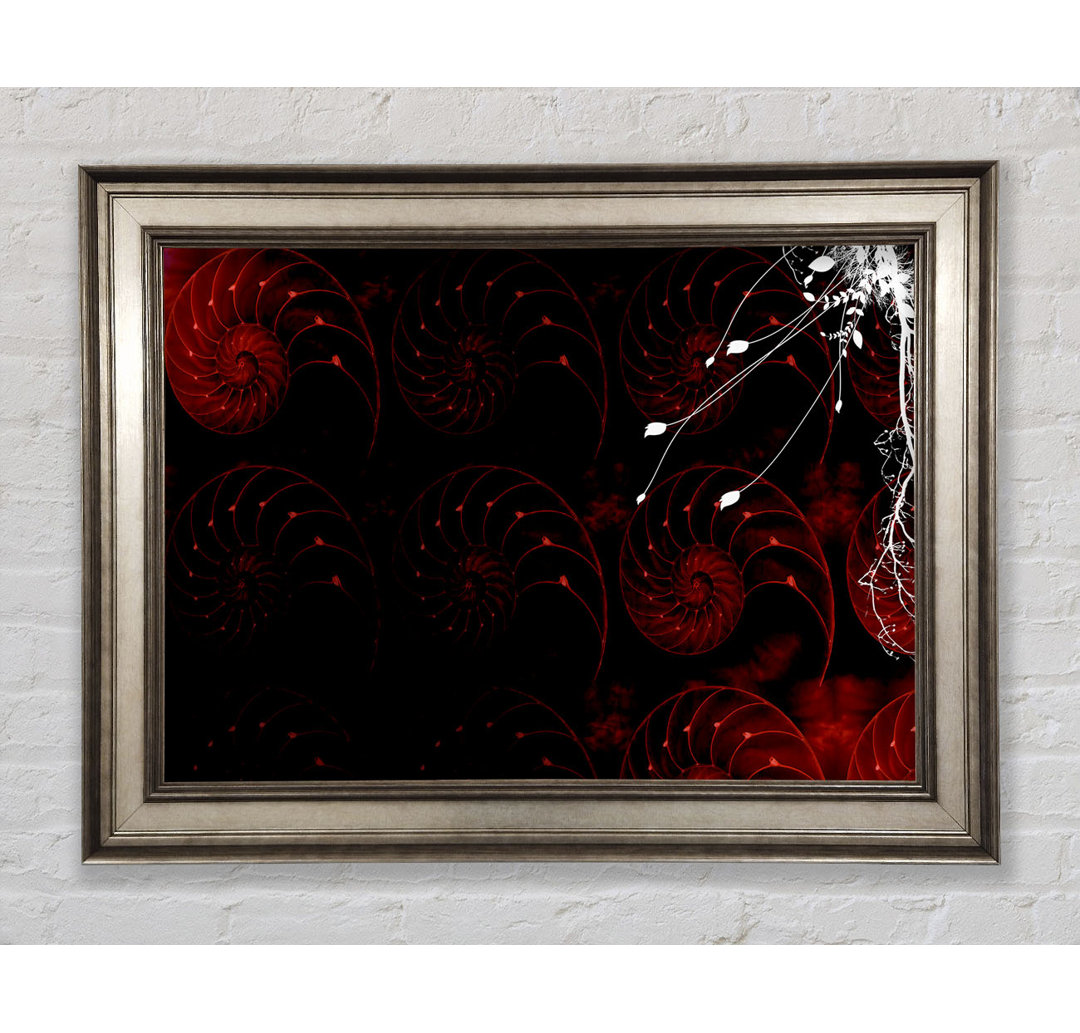 Gerahmtes Wandbild Red Shell Delight